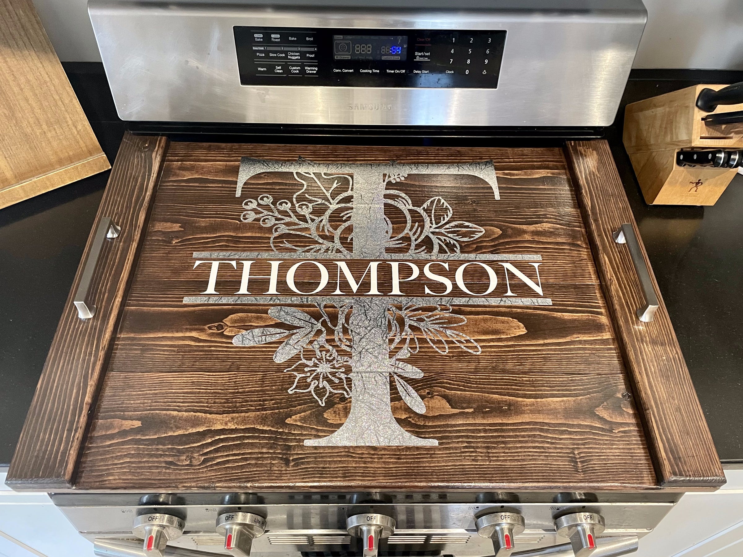 Noodle Board aka Stove-Top Cover Monogram | Lumber & Lace